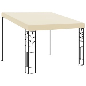 vidaXL, vidaXL Wand-Pavillon 3x3x2,5 m Cremeweiß, vidaXL Wand-Pavillon 3x3x2,5 m Cremeweiß