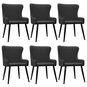 vidaXL, vidaXL Esszimmerstühle 6 Stk. Schwarz Stoff, 