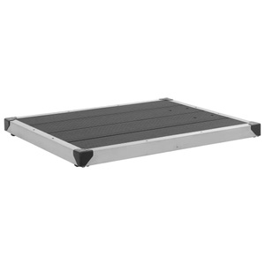 Diverse Hardware, Garten-Duschwanne WPC Edelstahl 80 x 62 cm Grau, vidaXL Garten-Duschwanne WPC Edelstahl 80 x 62 cm Grau