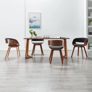 vidaXL, vidaXL Esszimmerstühle 4 Stk. Grau Bugholz und Stoff, vidaXL Esszimmerstühle 4 Stk. Grau Bugholz und Stoff