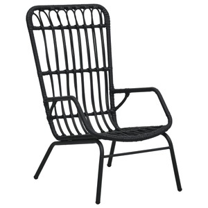 Diverse Hardware, Gartenstuhl Poly Rattan Schwarz