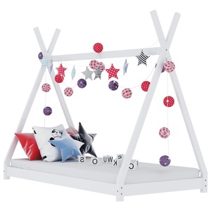 Diverse Hardware, Kinder-Bettgestell Weiss Massivholz Kiefer 70 x 140 cm, vidaXL Kinder-Bettgestell Weiß Massivholz Kiefer 70 x 140 cm