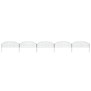 vidaXL, vidaXL Teichzaun-Set Oberbogen 77,3 x 26 cm Grün, vidaXL Gartenzaun Set Konvex 77,3x26 cm Grün