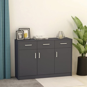 vidaXL Sideboard Grau 110x30x75 cm Spanplatte
