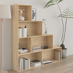 vidaXL, vidaXL Bücherregal/Raumteiler Sonoma-Eiche 155x24x160 cm Spanplatte