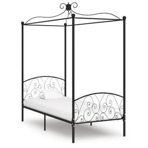 Diverse Hardware, Himmelbett-Gestell Schwarz Metall 90 x 200 cm