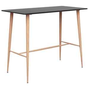vidaXL, vidaXL Bartisch Schwarz 120x60x105 cm, vidaXL Bartisch Schwarz 120x60x105 cm