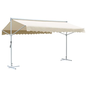 Diverse Hardware, Freistehende Markise 500x300 cm Creme, VidaXL - Markise, One Size, Light Beige