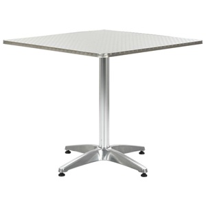 Diverse Hardware, Gartentisch Silbern 80 x 80 x 70 cm Aluminium