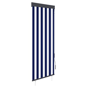 vidaXL, vidaXL Außenrollo 60 x 250 cm Blau und Weiß, vidaXL Außenrollo 60 x 250 cm Blau und Weiß