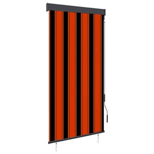 vidaXL, vidaXL Außenrollo 80 x 250 cm Orange und Braun, vidaXL Außenrollo 80 x 250 cm Orange und Braun