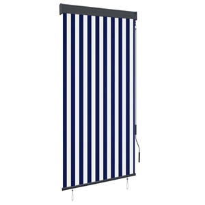 vidaXL, vidaXL Außenrollo 100 x 250 cm Blau und Weiß, 