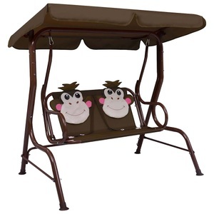 vidaXL, vidaXL Kinder-Hollywoodschaukel Braun 115×75×110 cm Stoff, vidaXL Kinder-Hollywoodschaukel Braun 115×75×110 cm Stoff