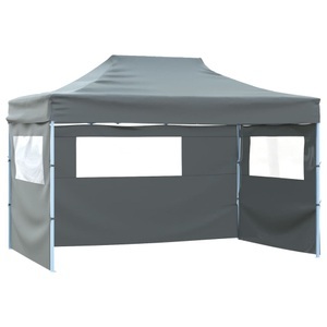 vidaXL, vidaXL Profi-Partyzelt Faltbar mit 3 Seitenwänden 3×4m Stahl Anthrazit, vidaXL Profi-Partyzelt Faltbar mit 3 Seitenwänden 3×4m Stahl Anthrazit
