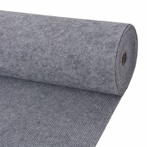 vidaXL, vidaXL Messeteppich Rillen 1,6×20 m Grau