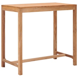 vidaXL, vidaXL Garten-Bartisch 110×60×105 cm Massivholz Teak, vidaXL Outdoor-Bartisch 110x60x105 Massivholz Teak