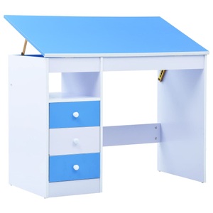 Diverse Hardware, Kinderschreibtisch Kippbar Blau und Weiss, vidaXL Kinderschreibtisch Kippbar Blau und Weiß