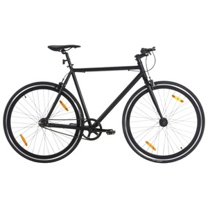 vidaXL, vidaXL Fahrrad mit Festem Gang Schwarz 700c 55 cm, vidaXL Fahrrad mit Festem Gang Schwarz 700c 55 cm