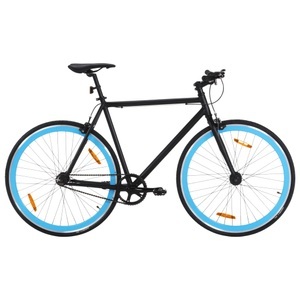 vidaXL, vidaXL Fahrrad mit Festem Gang Schwarz und Blau 700c 59 cm, vidaXL Fahrrad mit Festem Gang Schwarz und Blau 700c 59 cm