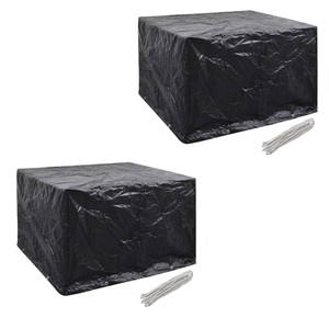 vidaXL, vidaXL Gartenmöbel-Abdeckungen 2 Stk. 4 Personen Poly Rattan 8 Ösen, vidaXL Gartenmöbel-Abdeckungen 2 Stk. 4 Personen Poly Rattan 8 Ösen