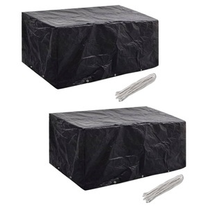 vidaXL, vidaXL Gartenmöbel-Abdeckungen 2 Stk. 6 Personen Poly Rattan 10 Ösen, vidaXL Gartenmöbel-Abdeckungen 2 Stk. 10 Ösen 240x140 cm
