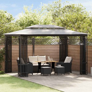 vidaXL, vidaXL Pavillon mit Vorhängen 300x400x265 cm Anthrazit