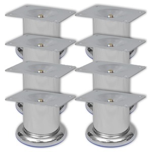 Diverse Hardware, Runde Sofabeine 8 Stk. Chrom 60 mm