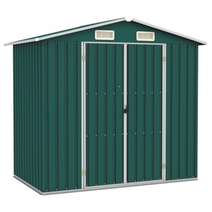 vidaXL, vidaXL Gerätehaus Grün 205x129x183 cm Verzinkter Stahl, VidaXL - Gerätehaus stahl, One Size, Grün