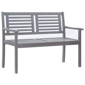 Diverse Hardware, 2-Sitzer-Gartenbank 120 cm Grau Eukalyptus Massivholz, vidaXL Gartenbank 2-Sitzer 120 cm Grau Massivholz Eukalyptus
