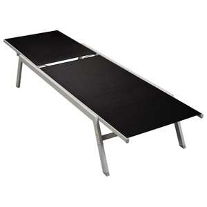 Diverse Hardware, Sonnenliege Stahl und Textilene Schwarz, vidaXL Sonnenliege Stahl und Textilene Schwarz
