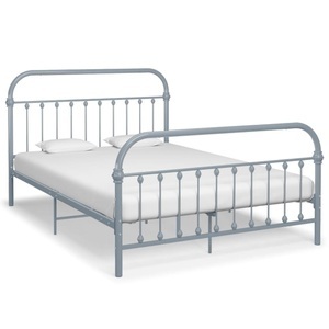 Diverse Hardware, Bettgestell Grau Metall 120x200 cm, vidaXL Bettgestell Grau Metall 120x200 cm