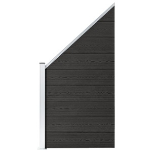 vidaXL, vidaXL Zaunelement WPC 90×(100-180) cm Grau, vidaXL Zaunelement WPC 95x(105-180) cm Grau