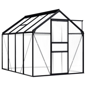 vidaXL, vidaXL Gewächshaus Anthrazit Aluminium 4,75 m², vidaXL Gewächshaus Anthrazit Aluminium 4,75 m²