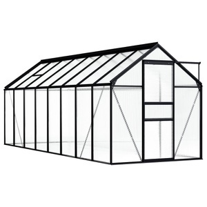 vidaXL, vidaXL Gewächshaus Anthrazit Aluminium 9,31 m², vidaXL Gewächshaus Anthrazit Aluminium 9,31 m²