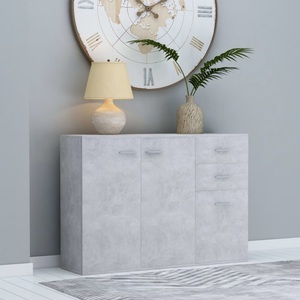 Diverse Hardware, Sideboard Betongrau 105 x 30 x 75 cm Spanplatte