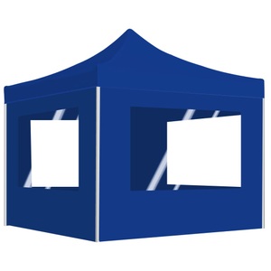 vidaXL, vidaXL Profi-Partyzelt Faltbar mit Wänden Aluminium 2×2m Blau, vidaXL Profi-Partyzelt Faltbar mit Wänden Aluminium 2×2m Blau