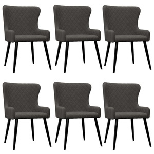 vidaXL, vidaXL Esszimmerstühle 6 Stk. Grau Samt, 