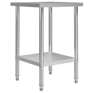vidaXL, vidaXL Küchen-Arbeitstisch 60 x 60 x 85 cm Edelstahl, vidaXL Küchen-Arbeitstisch 60 x 60 x 85 cm Edelstahl