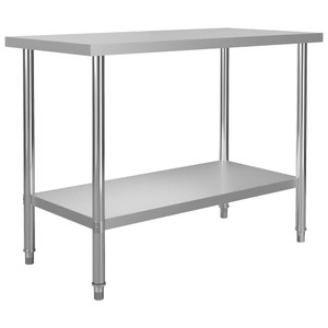 vidaXL, vidaXL Küchen-Arbeitstisch 120 x 60 x 85 cm Edelstahl, vidaXL Küchen-Arbeitstisch 120 x 60 x 85 cm Edelstahl