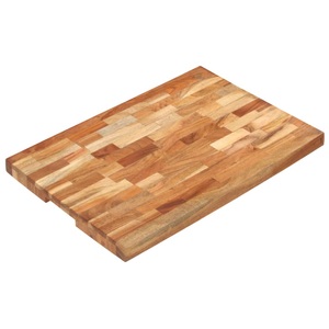 vidaXL, vidaXL Hackblock 60x40x4 cm Akazie Massivholz, vidaXL Hackblock 60x40x4 cm Akazie Massivholz