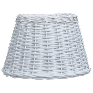 vidaXL, vidaXL Lampenschirm Korbweide 30 x 20 cm Weiß, 