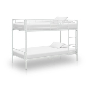 vidaXL, vidaXL Etagenbett Weiß Metall 90×200 cm, vidaXL Etagenbett Weiß Metall 90×200 cm