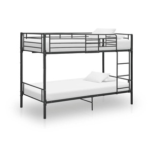 Etagenbett Schwarz Metall 90x200 cm
