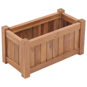 vidaXL, vidaXL Hochbeet 50x25x25 cm Massivholz Teak, vidaXL Hochbeet 50x25x25 cm Massivholz Teak