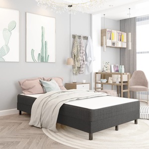 vidaXL, vidaXL Boxspring-Bettgestell Grau Stoff 120x200 cm