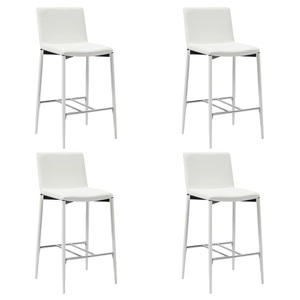 vidaXL, vidaXL Barhocker 4 Stk. Weiß Kunstleder, 