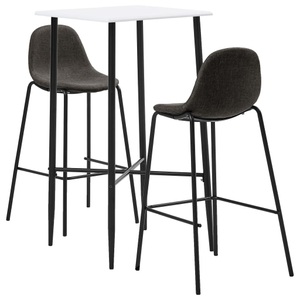 Diverse Hardware, 3-tlg. Bar-Set Stoff Dunkelgrau