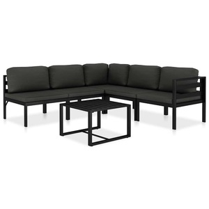 Diverse Hardware, 6-tlg. Garten-Lounge-Set mit Kissen Aluminium Anthrazit, vidaXL 6-tlg. Garten-Lounge-Set mit Kissen Aluminium Anthrazit