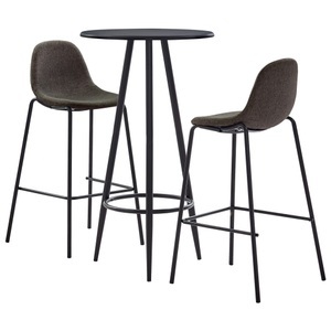Diverse Hardware, 3-tlg. Bar-Set Stoff Dunkelgrau
