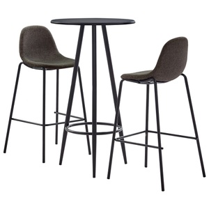 Diverse Hardware, 3-tlg. Bar-Set Stoff Dunkelgrau